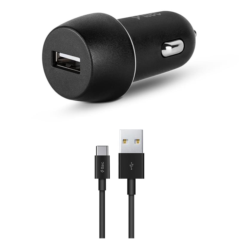 Көлік зарядтағыш ttec 2.1A + Type-C Cable Black (2CKS20CS) - фото #0, Technodom.kz