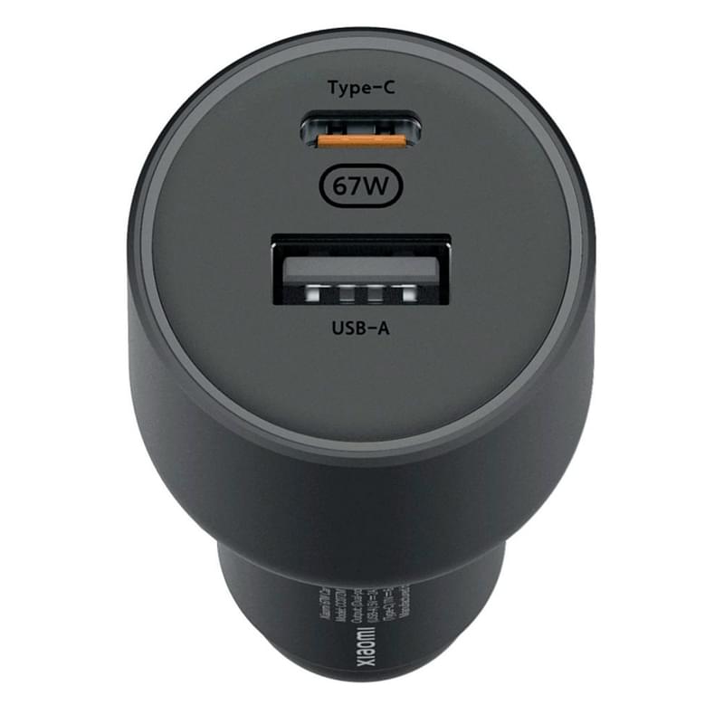 Xiaomi автокөлік зарядтау құрылғысы 67W Car Charger (USB-A + Type-C) (BHR6814GL) - фото #0, Technodom.kz