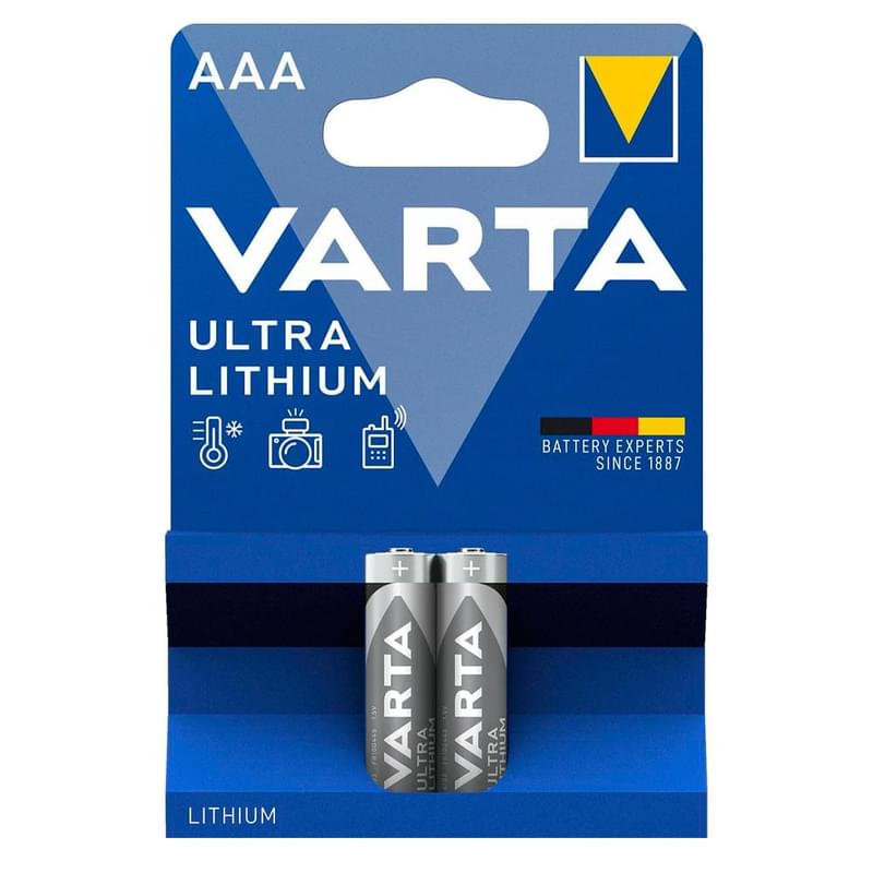 Батарейка AAA 2шт Varta Lithium Micro - фото #0, Technodom.kz