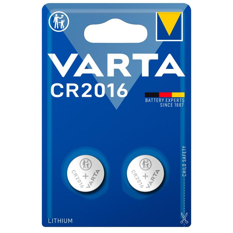 Батарейка CR2016 2шт Varta (0014-6016-101-402) - фото #0, Technodom.kz