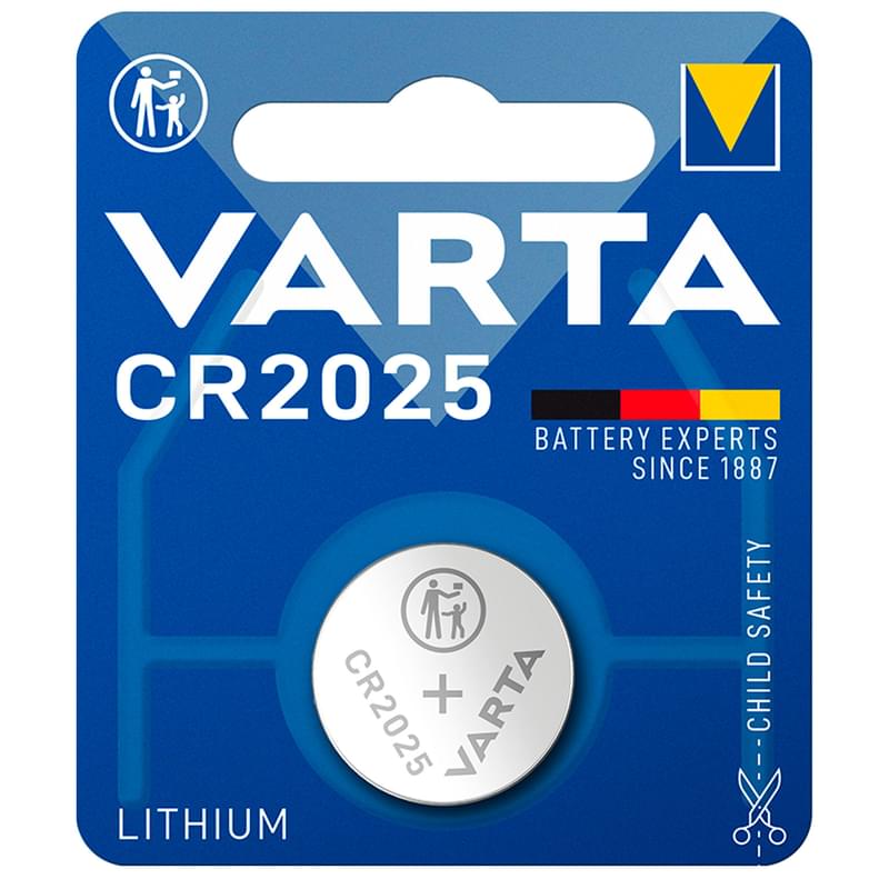 Батарейка CR2025 1шт Varta Electronics 3V-170mAh (0014-6025-101-401) - фото #0, Technodom.kz