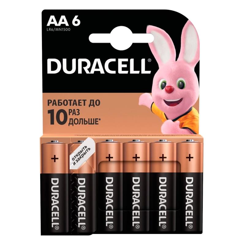 Батарейка Duracell AA 6шт Basic - фото #0, Technodom.kz