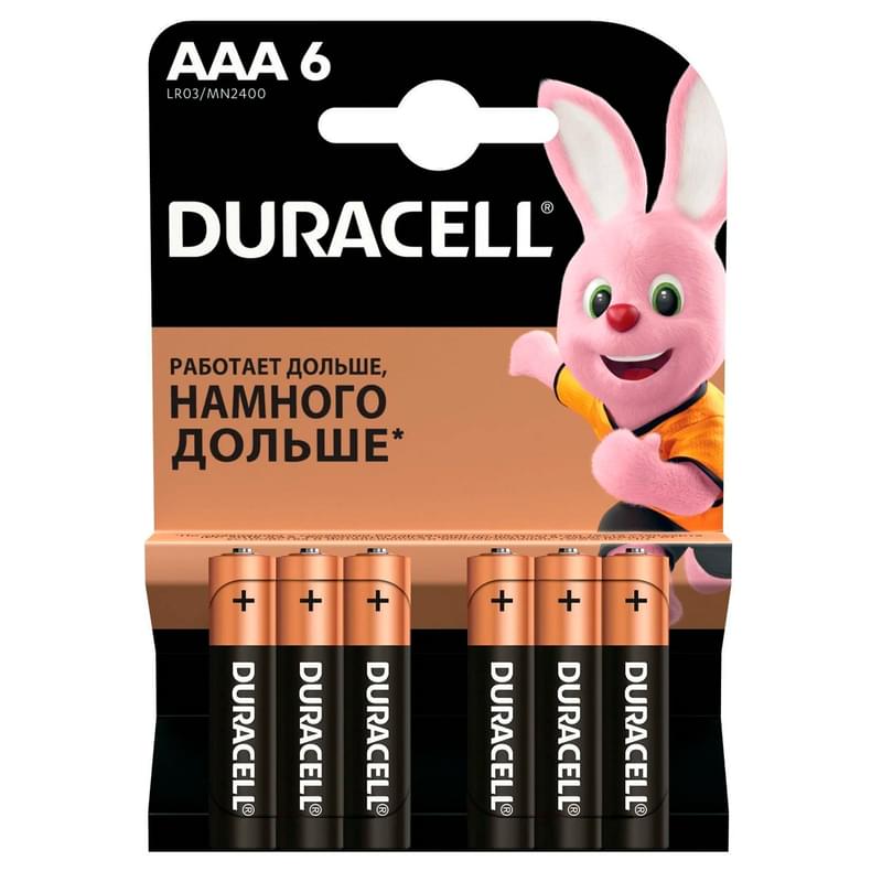 Батарейка Duracell AAA 6шт Basic - фото #0, Technodom.kz