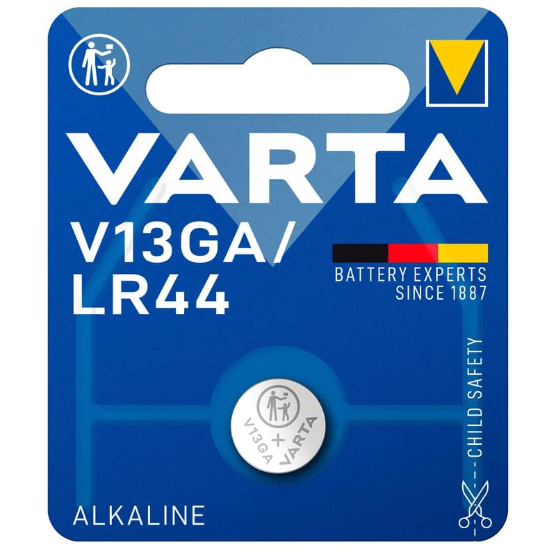 Батарейка V13GA-LR44 1шт Varta (0013-4276-101-401) - фото #0, Technodom.kz