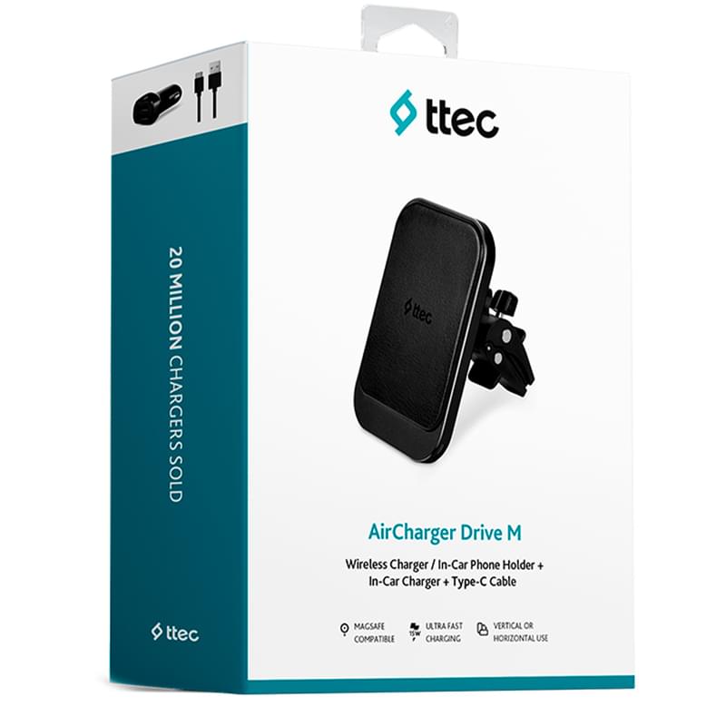 Беспроводное автомобильное зарядное устройство c держателем MagSafe, TTEC (2KS18) - фото #5, Technodom.kz