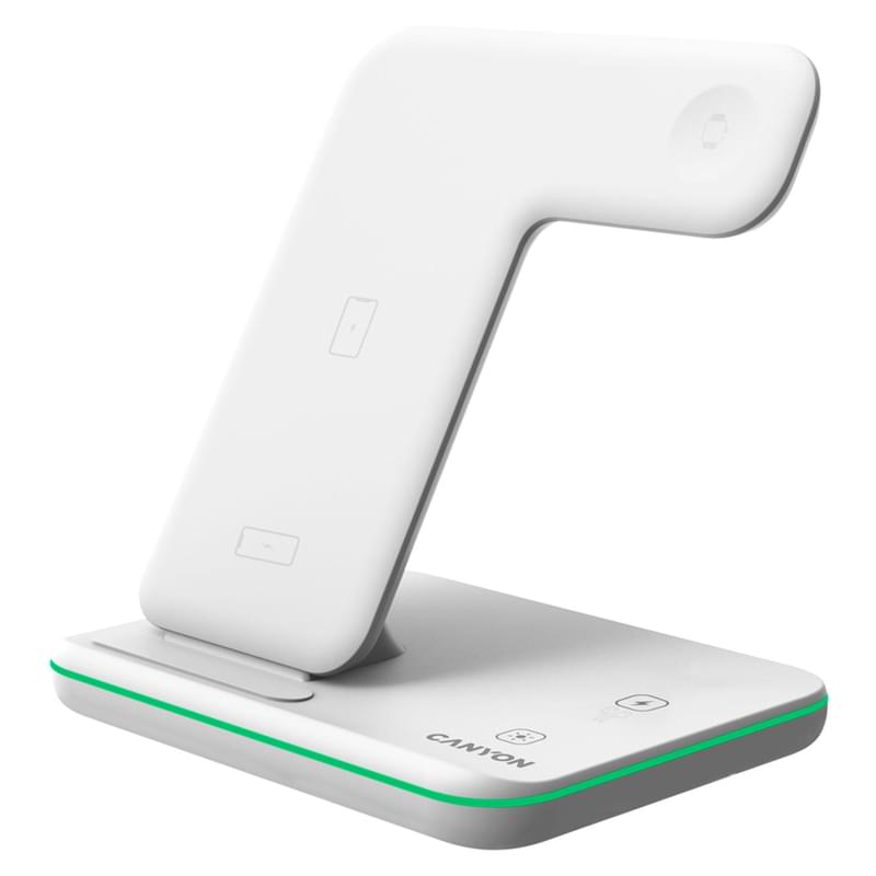 Беспроводное зарядное устр-во Canyon, 3-in-1 for Apple Watch, White (CNS-WCS303W) - фото #5, Technodom.kz