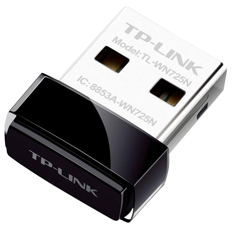 Беспроводной USB-адаптер TP-Link TL-WN725N Nano, 150 Mbps, USB 2.0 (TL-WN725N) - фото #0, Technodom.kz