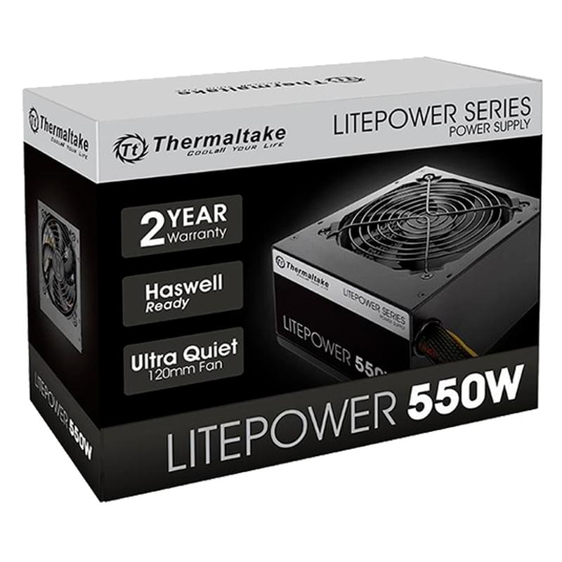 Блок питания Thermaltake Litepower 550W APFC 20+4 pin, 4+4pin (PS-LTP-0550NPCNEU-2) - фото #3, Technodom.kz