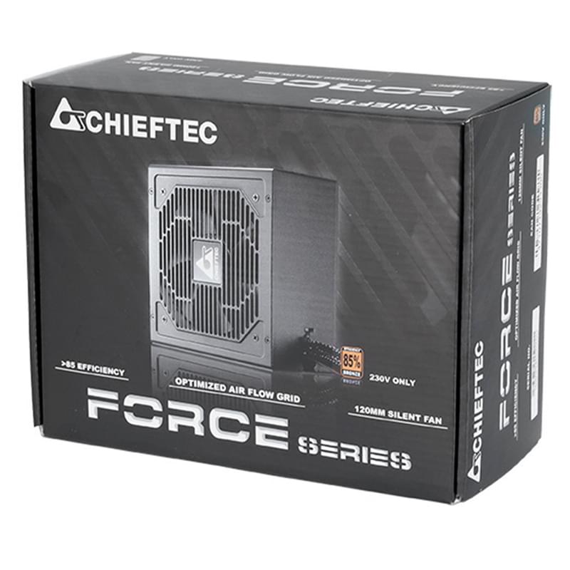 Блок питания 650W Chieftec Force ATX 20+4pin, 4+4pin, 2x6+2pin (CPS-650S) - фото #3, Technodom.kz