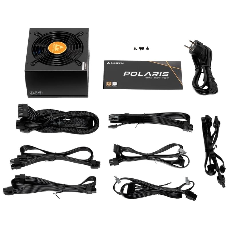 Блок питания 650W Chieftec POLARIS ATX 80 PLUS Gold 20+4pin, 2x4+4pin (PPS-650FC) - фото #3, Technodom.kz