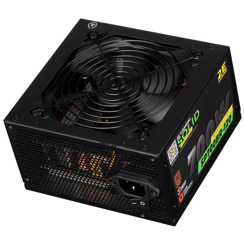Блок питания 700W 2E SOLID POWER ATX 80+ Bronze 20+4pin, 4x6+2pin, 4+4pin (2E-SP700BR-120) - фото #0, Technodom.kz