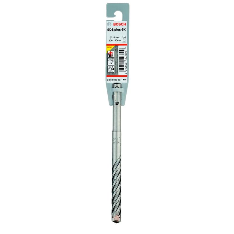 Бур Bosch SDS plus-5X 12 x 100 x 160 мм (2608833807) - фото #2, Technodom.kz