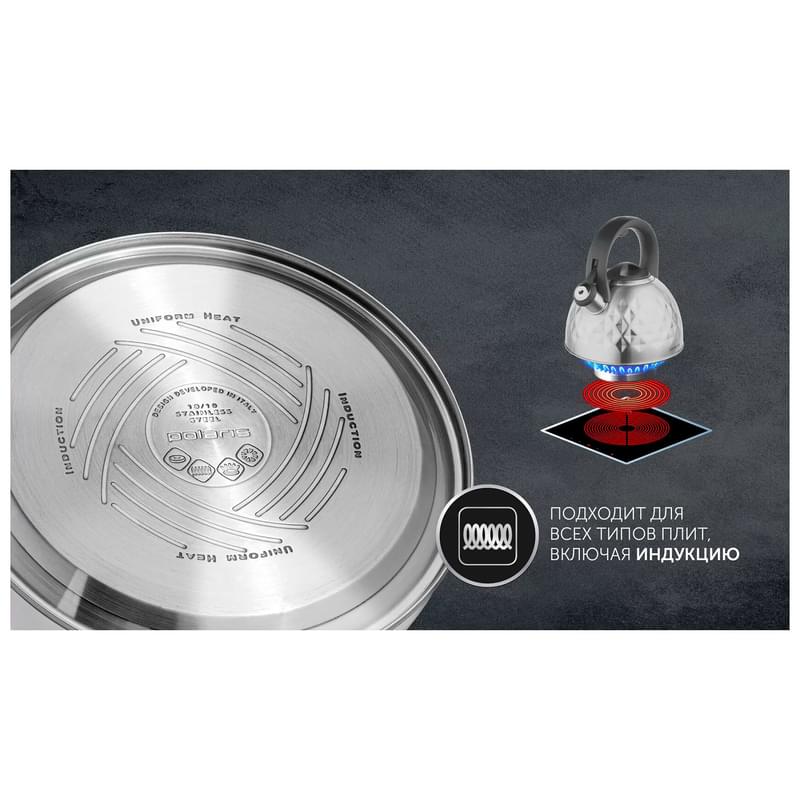 Polaris Kontur Ысқырығы бар шәйнегі 3л 3L - фото #6, Technodom.kz
