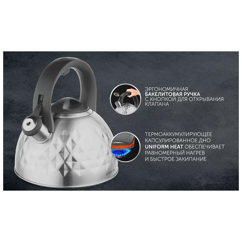 Polaris Kontur Ысқырығы бар шәйнегі 3л 3L - фото #5, Technodom.kz