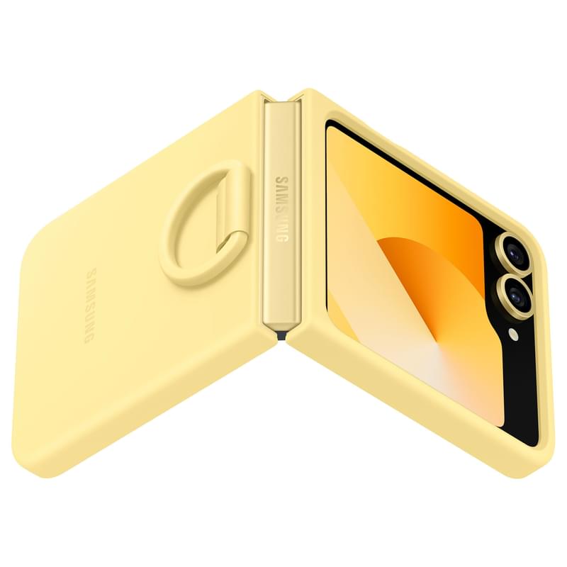 Чехол для Galaxy (Z Flip6) Silicone Cover Yelow (EF-PF741TYEGRU) - фото #2, Technodom.kz