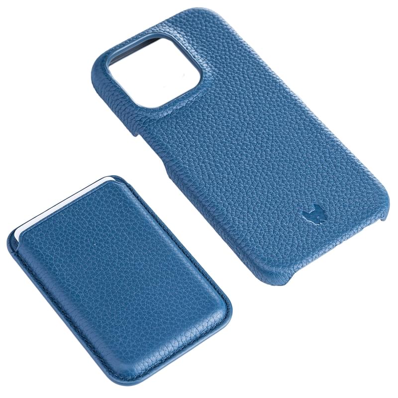 IPhone 15 Pro , үшін қаптама, iLera NAPA leather Case 1.0, Deep Blue (iLNAPA15Pdb) - фото #2, Technodom.kz