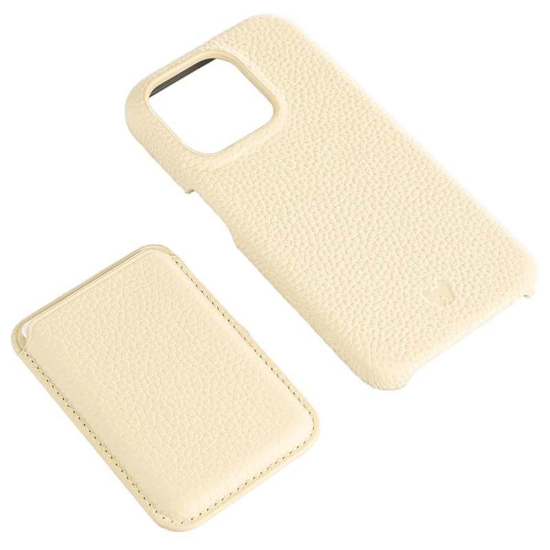 IPhone 15 Pro , үшін қаптама, iLera NAPA leather Case 1.0, Lady Beige (iLNAPA15Pld) - фото #1, Technodom.kz