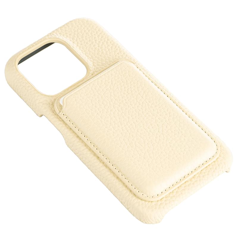 IPhone 15 Pro , үшін қаптама, iLera NAPA leather Case 1.0, Lady Beige (iLNAPA15Pld) - фото #2, Technodom.kz