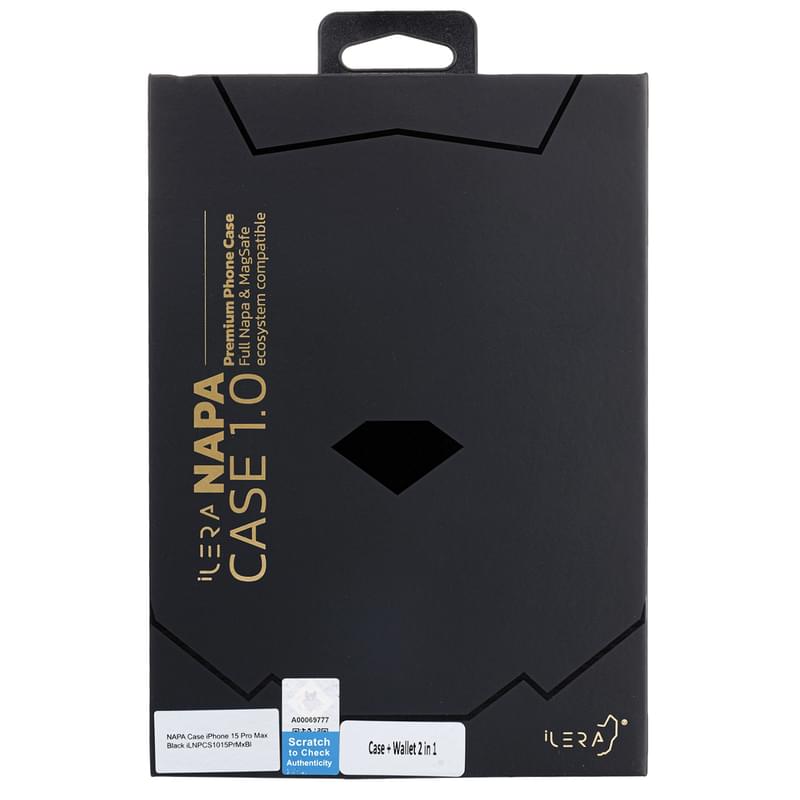 IPhone 15 Pro Max, үшін қаптама,iLera NAPA leather Case 1.0, Black (iLNAPA15PMb) - фото #3, Technodom.kz