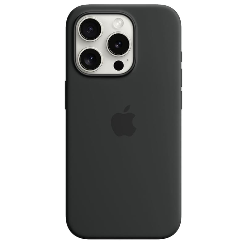 Чехол для iPhone 15 Pro, Silicone Case with MagSafe, Black (MT1A3ZM/A) - фото #0, Technodom.kz
