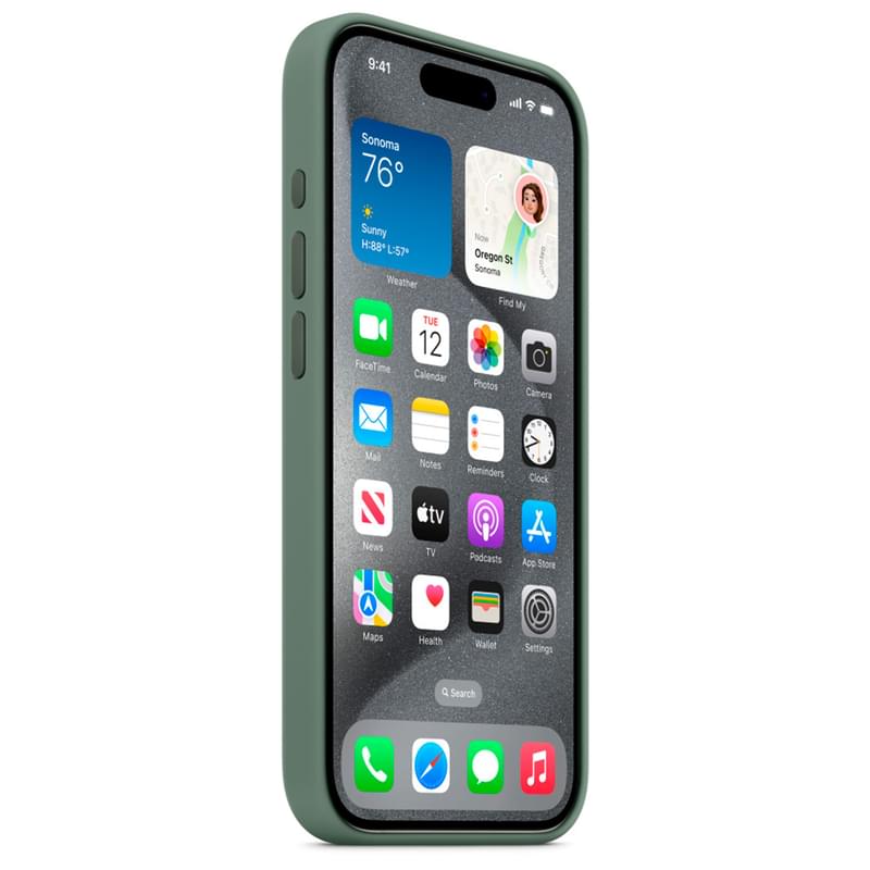 Чехол для iPhone 15 Pro, Silicone Case with MagSafe, Cypress (MT1J3ZM/A) - фото #5, Technodom.kz