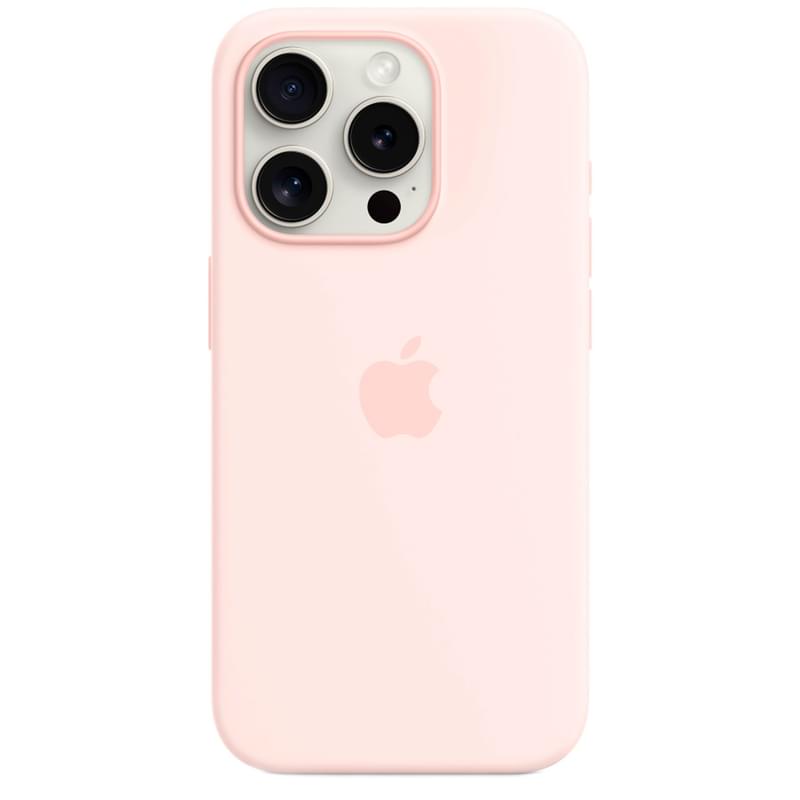 Чехол для iPhone 15 Pro, Silicone Case with MagSafe, Light Pink (MT1F3ZM/A) - фото #0, Technodom.kz