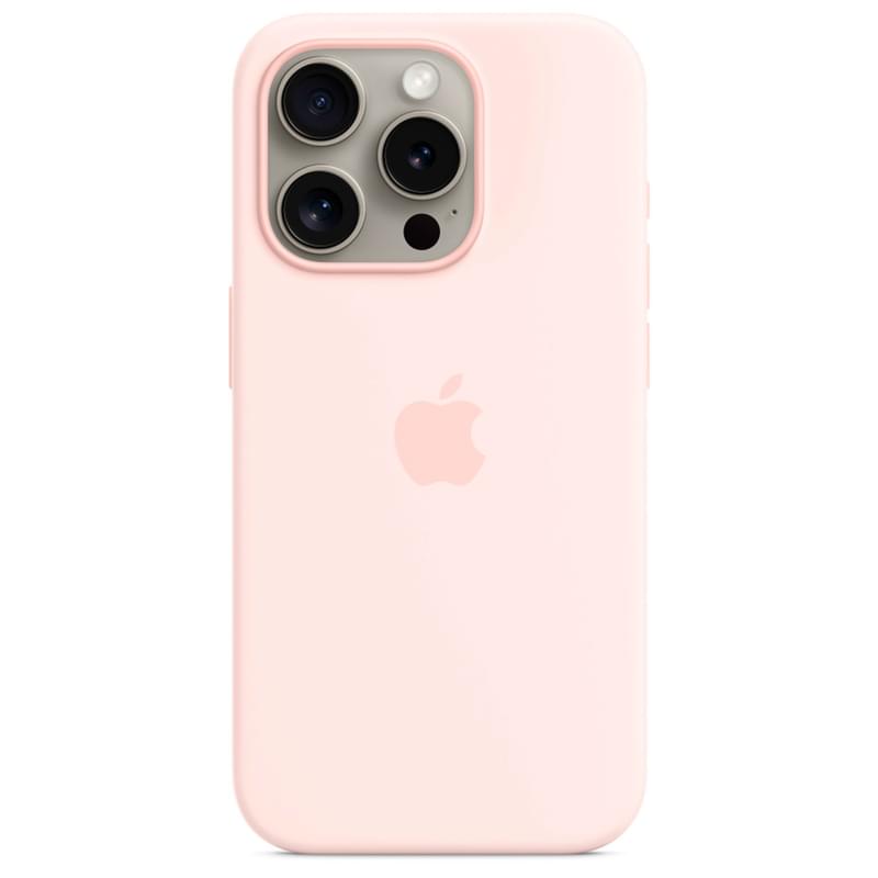 Чехол для iPhone 15 Pro, Silicone Case with MagSafe, Light Pink (MT1F3ZM/A) - фото #1, Technodom.kz