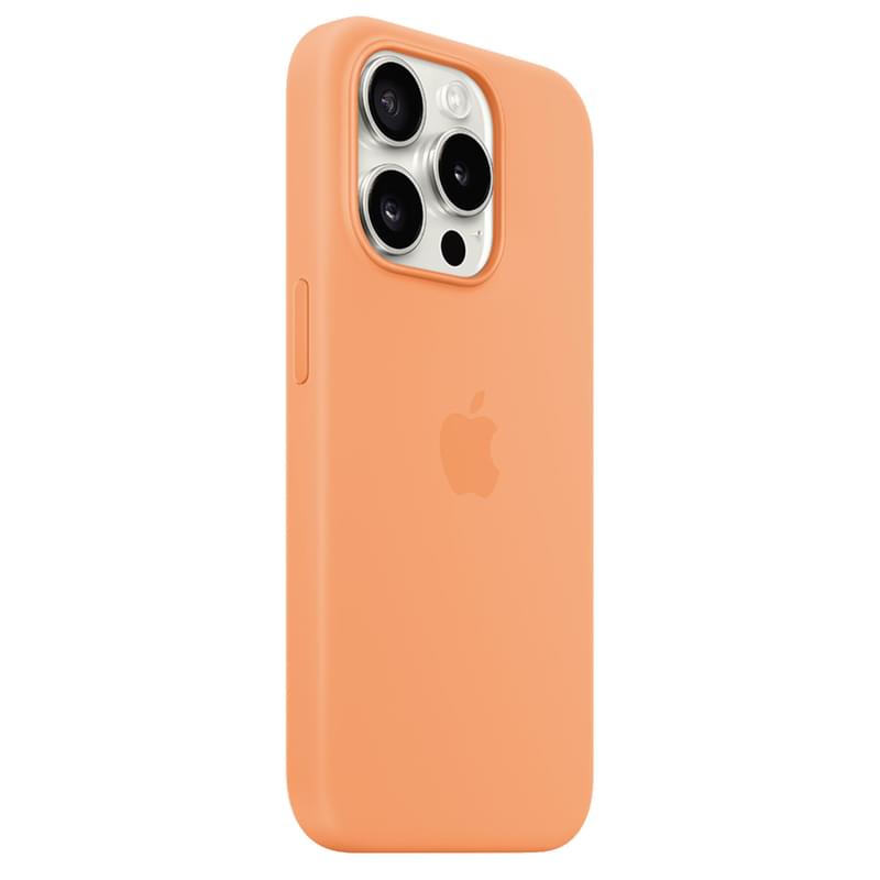 Чехол для iPhone 15 Pro, Silicone Case with MagSafe, Orange Sorbet (MT1H3ZM/A) - фото #4, Technodom.kz