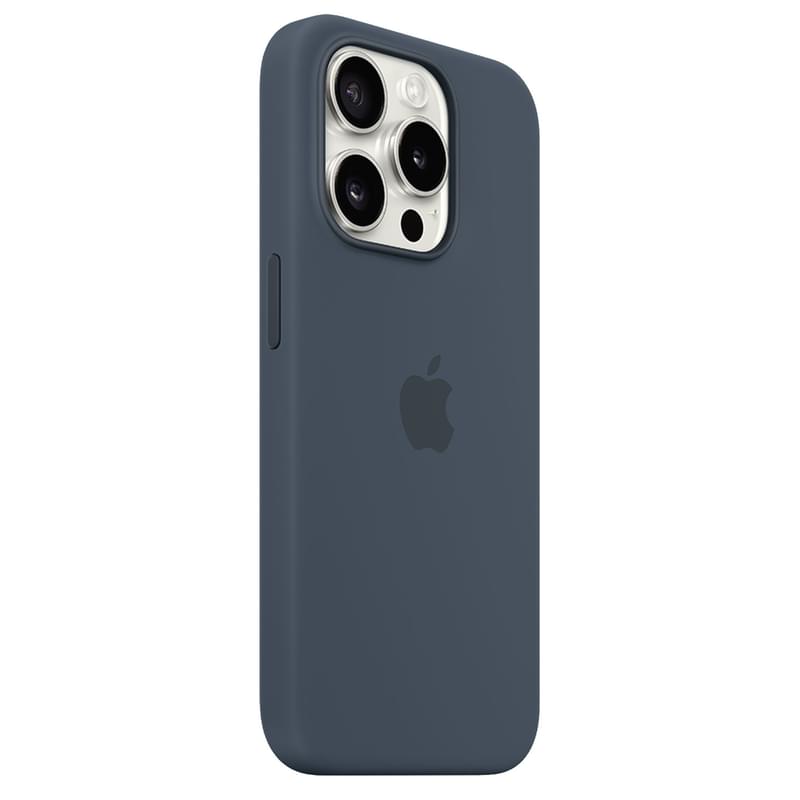 Чехол для iPhone 15 Pro, Silicone Case with MagSafe, Storm Blue (MT1D3ZM/A) - фото #4, Technodom.kz