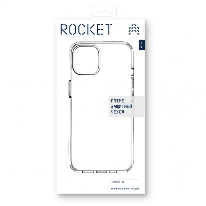 Чехол для iPhone 15, ROCKET, Clear silicon, TPU+PC (RCS587TT61PR-I23) - фото #4, Technodom.kz