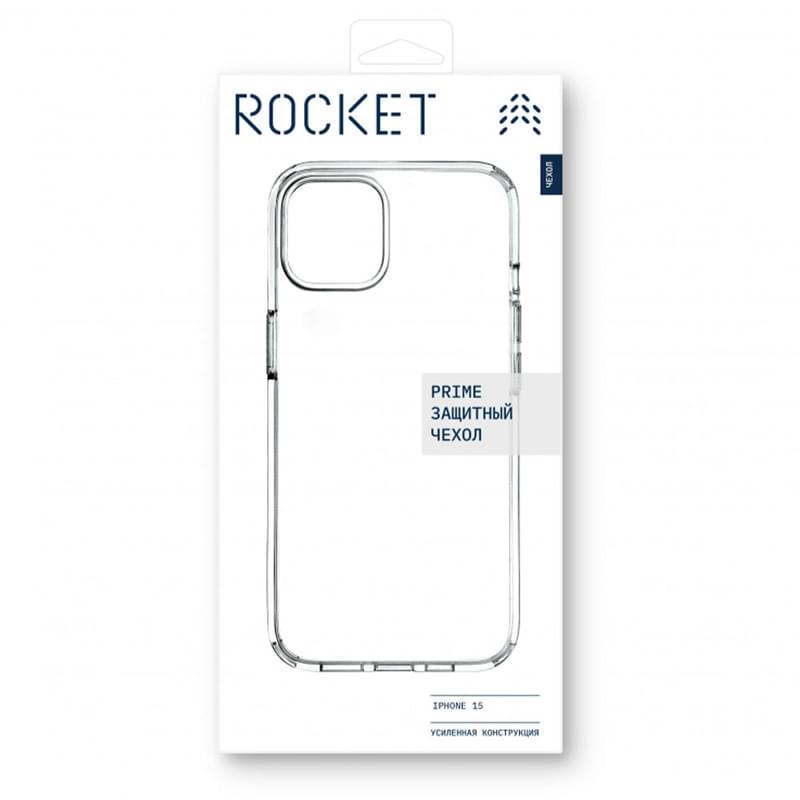 Чехол для iPhone 15, ROCKET, Clear silicon, TPU+PC (RCS587TT61PR-I23) - фото #4, Technodom.kz