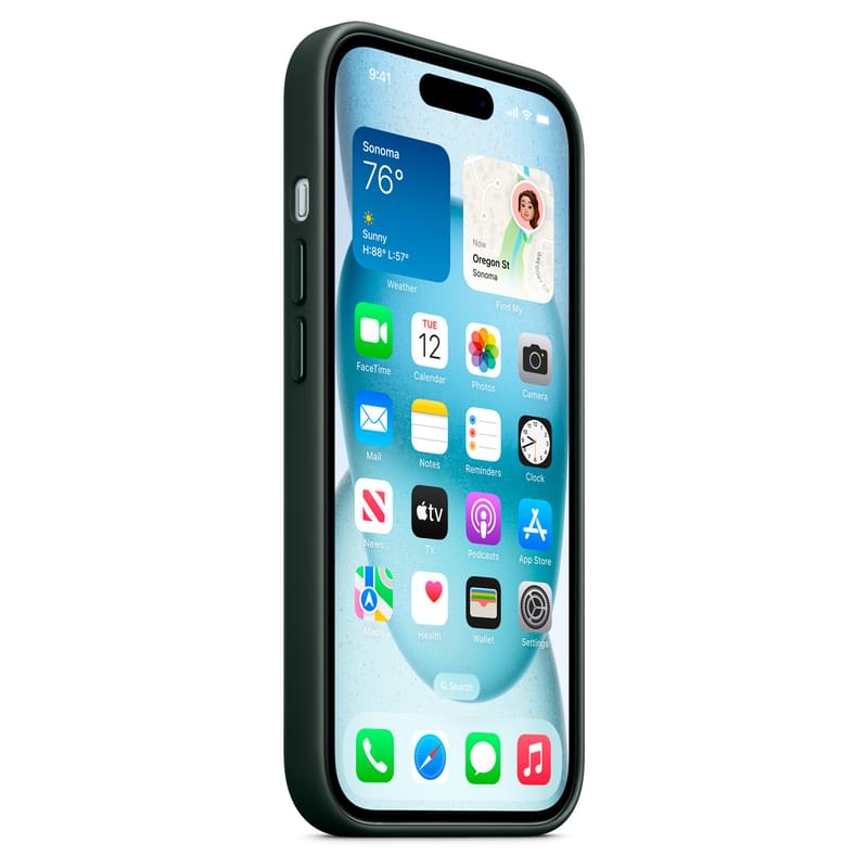 Чехол для iPhone 15 FineWoven Case with MagSafe, Evergreen (MT3J3ZM/A) - фото #6, Technodom.kz