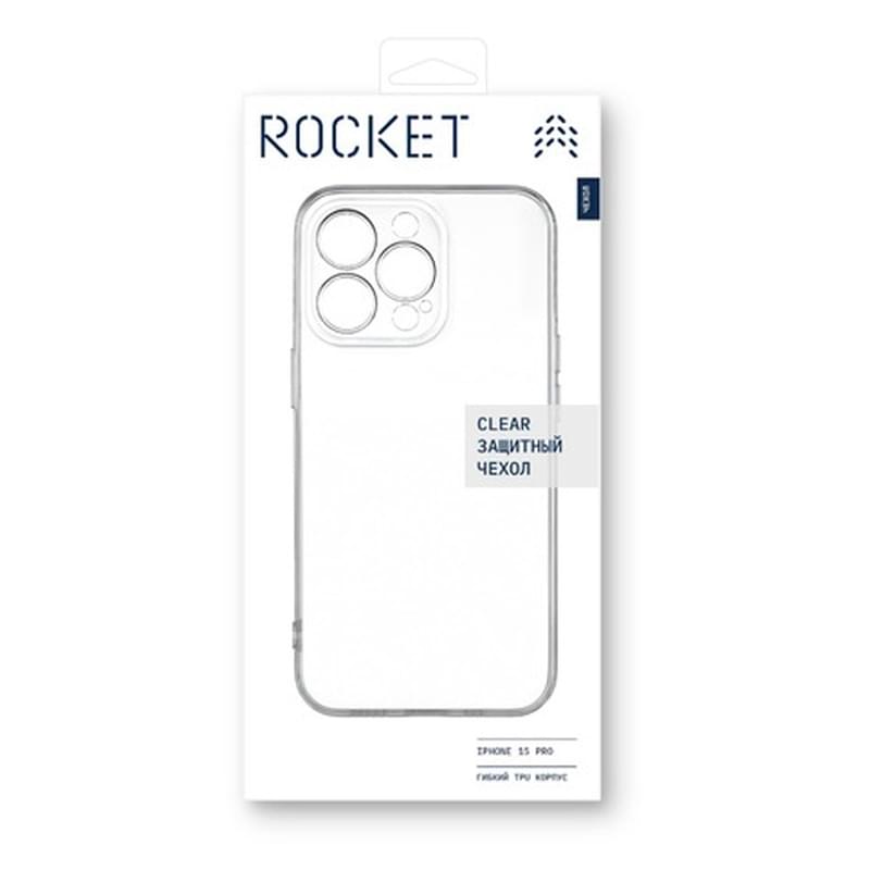 Чехол для iPhone 15 Pro, ROCKET, Clear silicon, TPU (RCS580TT61PCL-I23) - фото #3, Technodom.kz