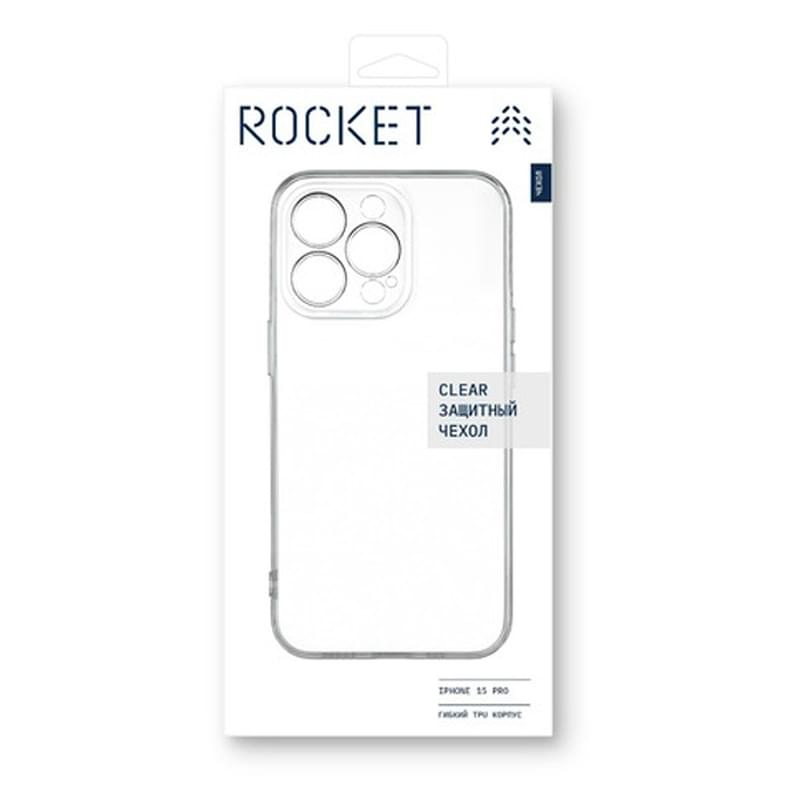 IPhone 15 Pro  үшін қаптама ROCKET, Clear silicon, TPU (RCS580TT61PCL-I23) - фото #3, Technodom.kz