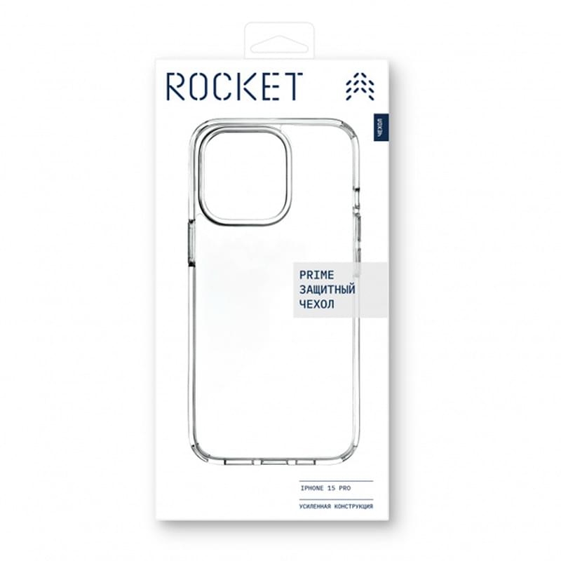 Чехол для iPhone 15 Pro, ROCKET, Clear silicon, TPU+PC (RCS588TT61PPR-I23) - фото #3, Technodom.kz