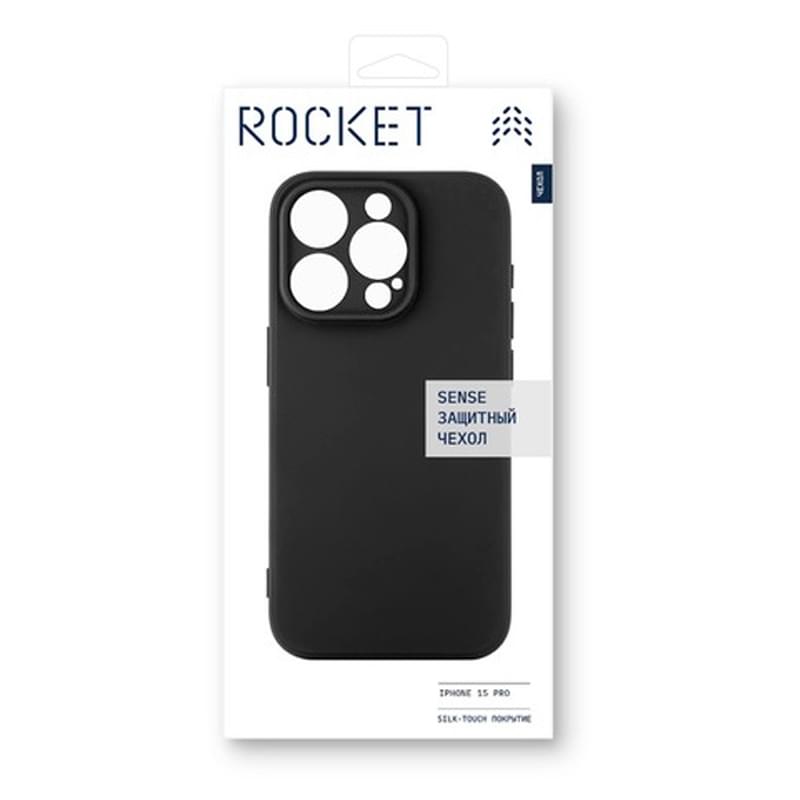 Чехол для iPhone 15 Pro, ROCKET, Soft tach mate, silicon black, TPU (RCS595BL61PSN-I23) - фото #2, Technodom.kz