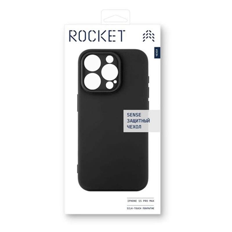 Чехол для iPhone 15 Pro Max, ROCKET, Soft tach mate, silicon black, TPU (RCS603BL67PSN-I23) - фото #2, Technodom.kz