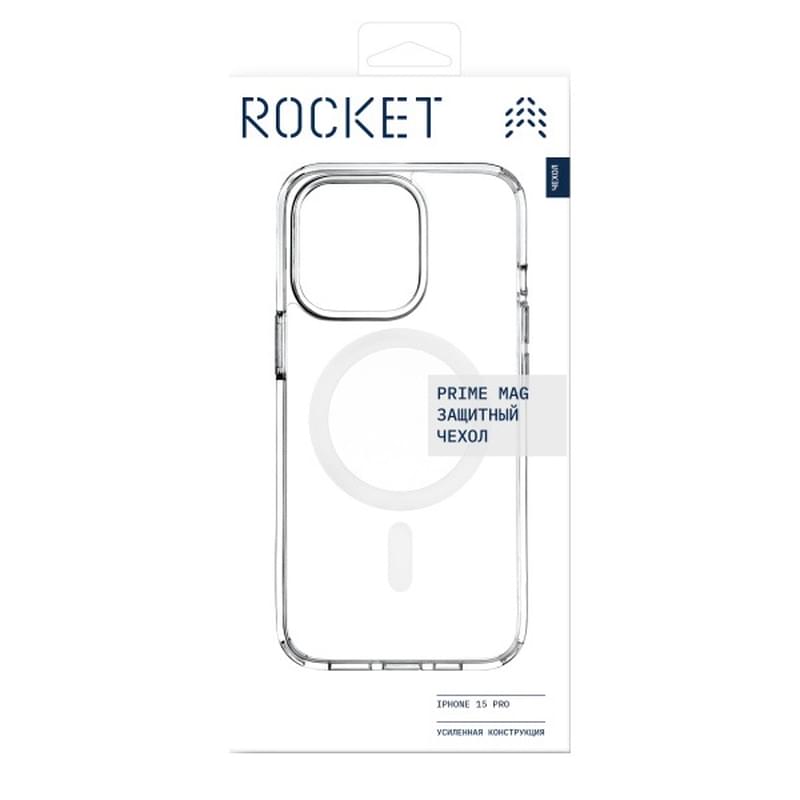 Чехол для iPhone 15 Pro, ROCKET, MagSafe, Clear silicon, TPU+PC (RCS608TT61PPR-I23M) - фото #3, Technodom.kz