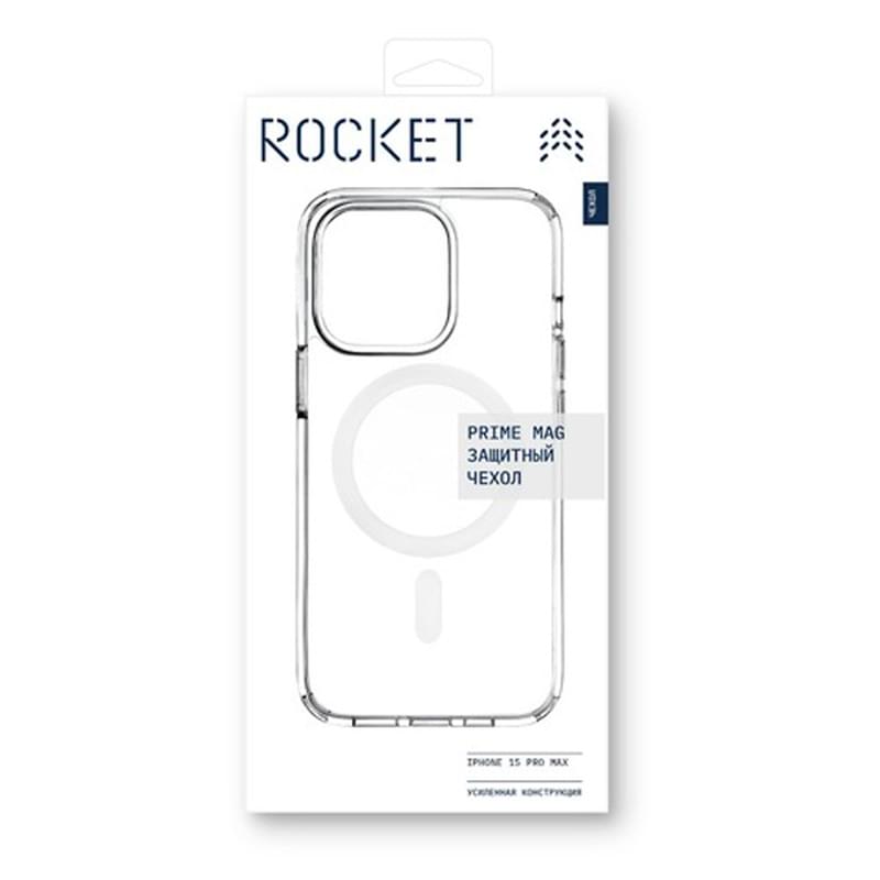 Чехол для iPhone 15 Pro Max, ROCKET, MagSafe, Clear silicon, TPU+PC (RCS610TT67PPR-I23M) - фото #3, Technodom.kz