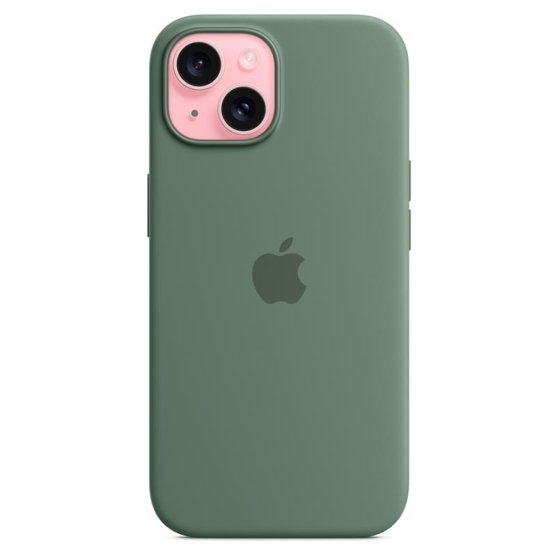 Чехол для iPhone 15, Silicone Case with MagSafe, Cypress (MT0X3ZM/A) - фото #1, Technodom.kz