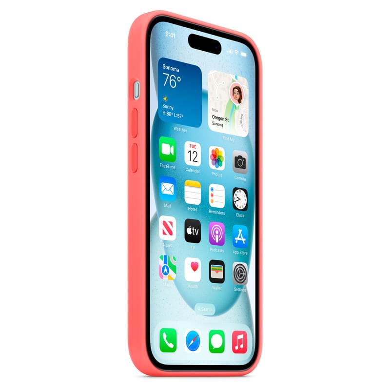 Чехол для iPhone 15, Silicone Case with MagSafe, Guava (MT0V3ZM/A) - фото #6, Technodom.kz