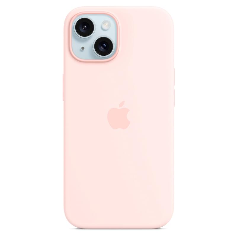 Чехол для iPhone 15, Silicone Case with MagSafe, Light Pink (MT0U3ZM/A) - фото #0, Technodom.kz