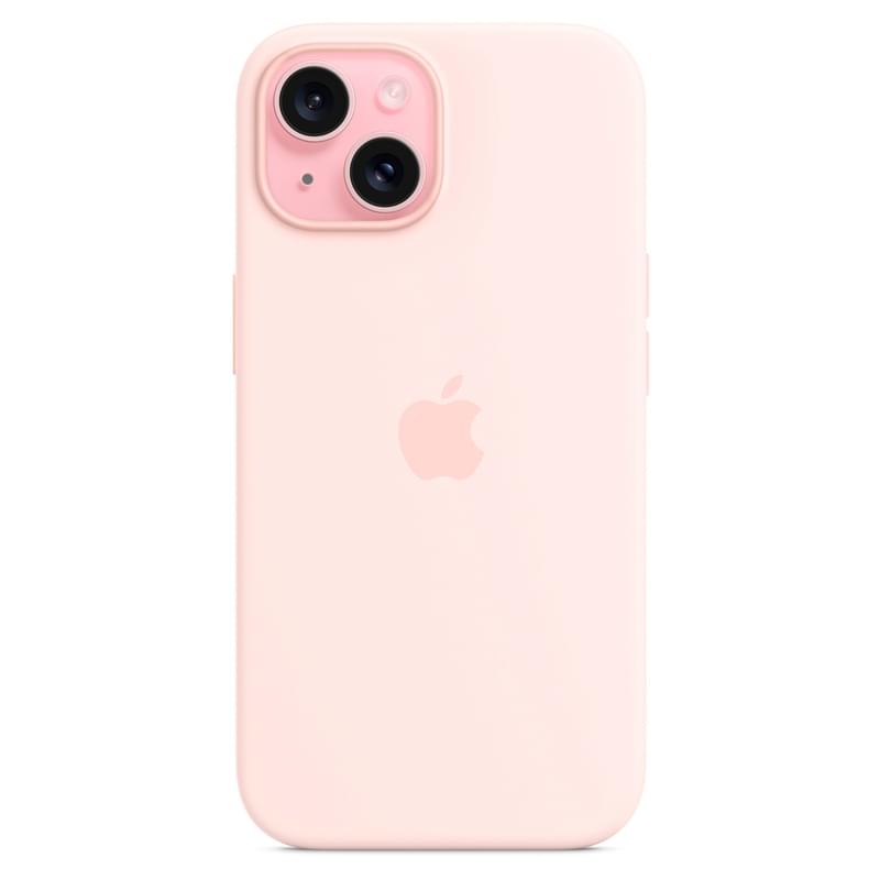 Чехол для iPhone 15, Silicone Case with MagSafe, Light Pink (MT0U3ZM/A) - фото #1, Technodom.kz
