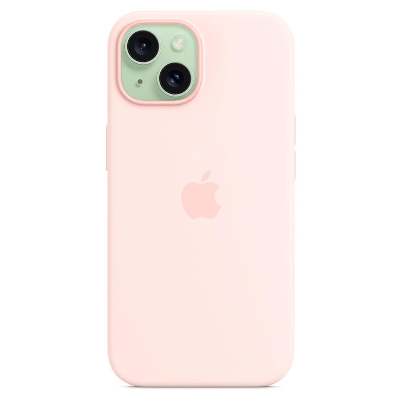 Чехол для iPhone 15, Silicone Case with MagSafe, Light Pink (MT0U3ZM/A) - фото #3, Technodom.kz