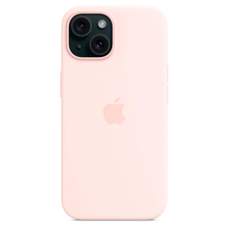 Чехол для iPhone 15, Silicone Case with MagSafe, Light Pink (MT0U3ZM/A) - фото #4, Technodom.kz