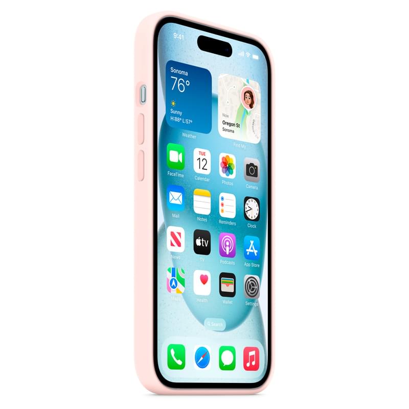 Чехол для iPhone 15, Silicone Case with MagSafe, Light Pink (MT0U3ZM/A) - фото #6, Technodom.kz
