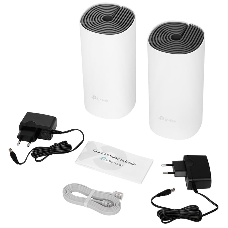 Домашняя Mesh Wi-Fi система, TP-Link Deco E4 Dual Band, 2 порта, 867/300 Mbps (Deco E4) - фото #4, Technodom.kz
