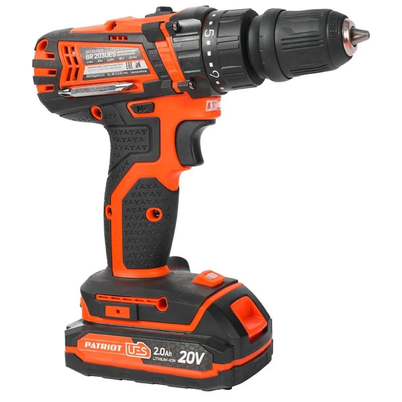 PATRIOT BR 203UES,20В, 2*2,0Ач (180201203) аккумуляторлы бұрғы-бұрама шеге бұрағышы - фото #1, Technodom.kz