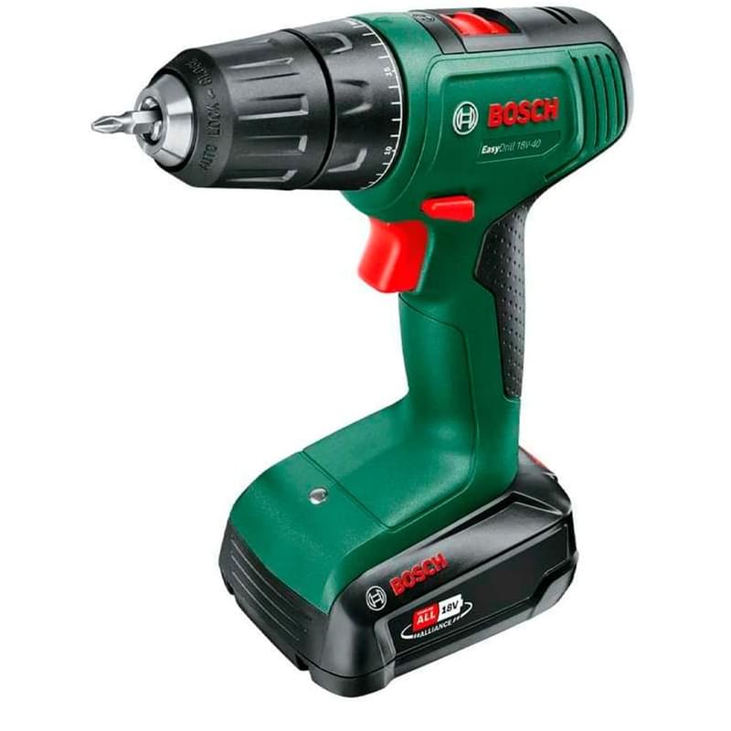 Дрель-шуруповерт Bosch Easydrill 18V-40 аккумуляторная 1 акк (06039D8004) - фото #0, Technodom.kz