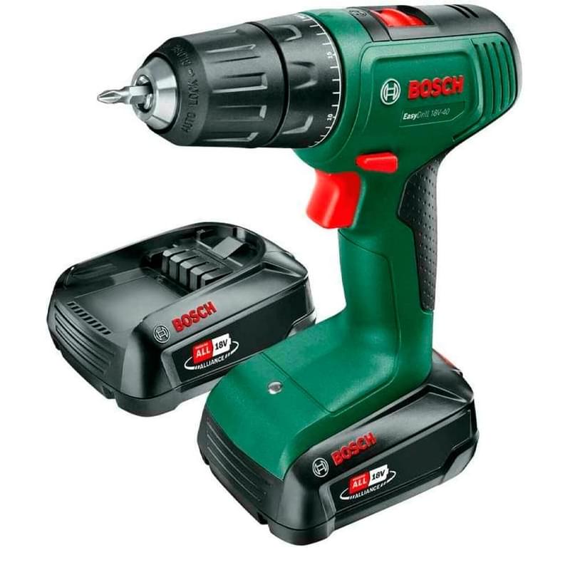 Дрель-шуруповерт Bosch Easydrill 18V-40 аккумуляторная 1 акк (06039D8004) - фото #1, Technodom.kz